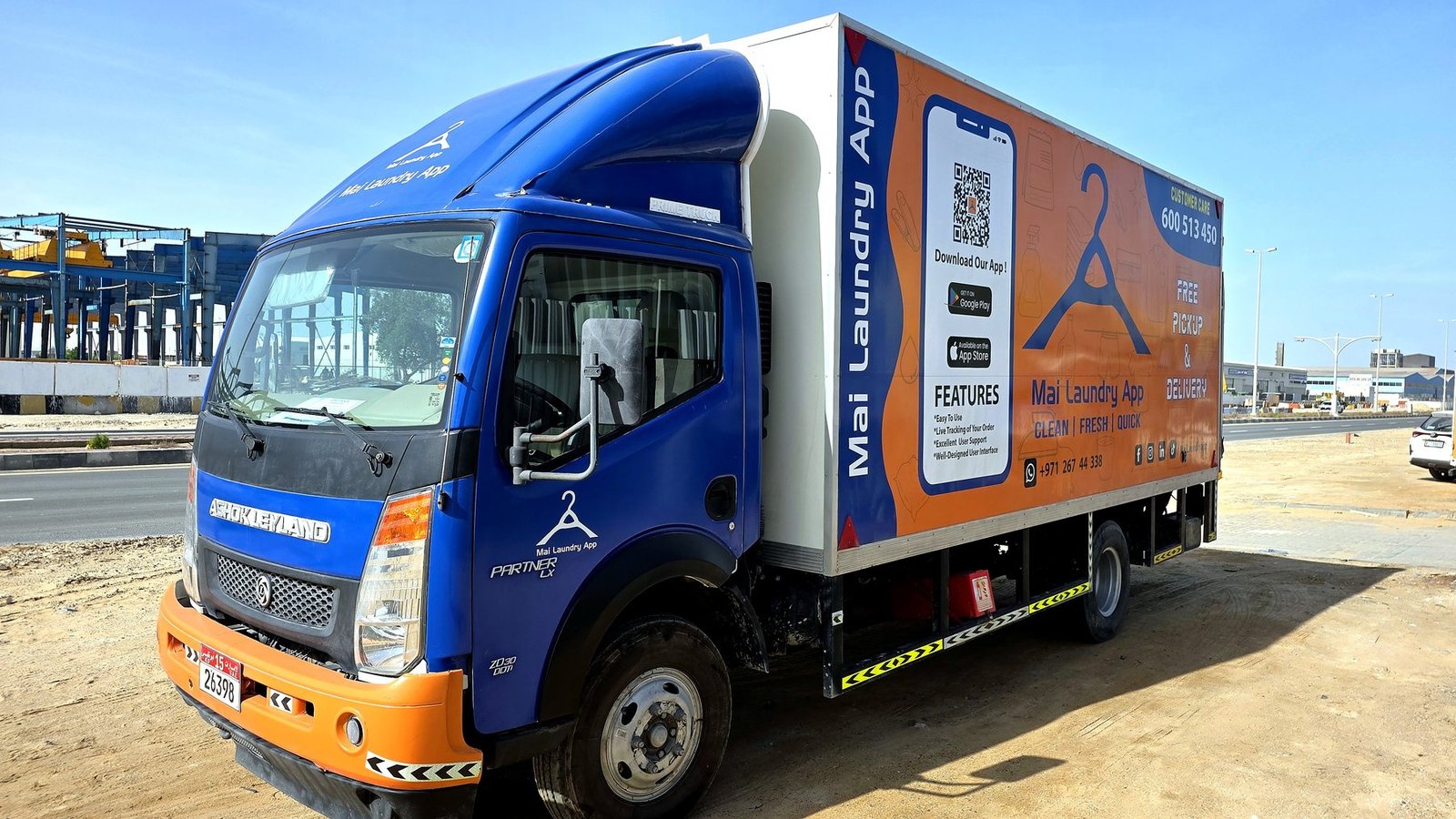 Mai Laundry App delivery truck