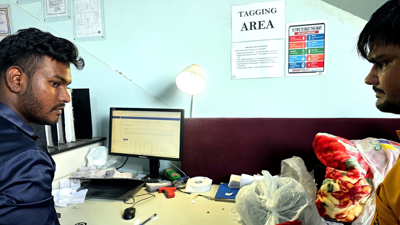 Mai Laundry App digital tagging area